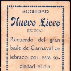 Otros Artículos de Coleccionismo en Papel: CUBA - CARNET DE BAILE - NUEVO LICEO - BEJUCAL - HABANA - 1924