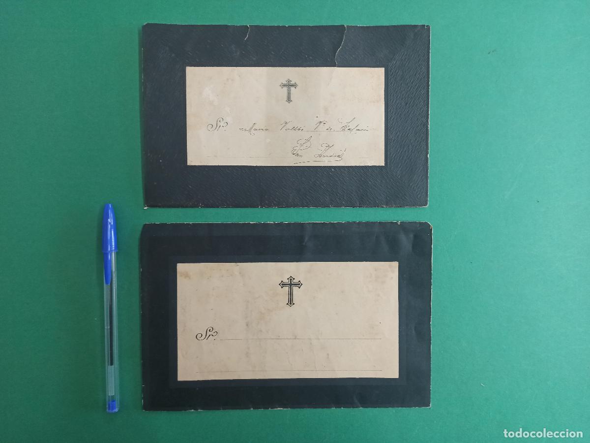 Otros art&iacute;culos de coleccionismo en papel: 2 Antiguas cartas de luto de 1910. Barcelona.