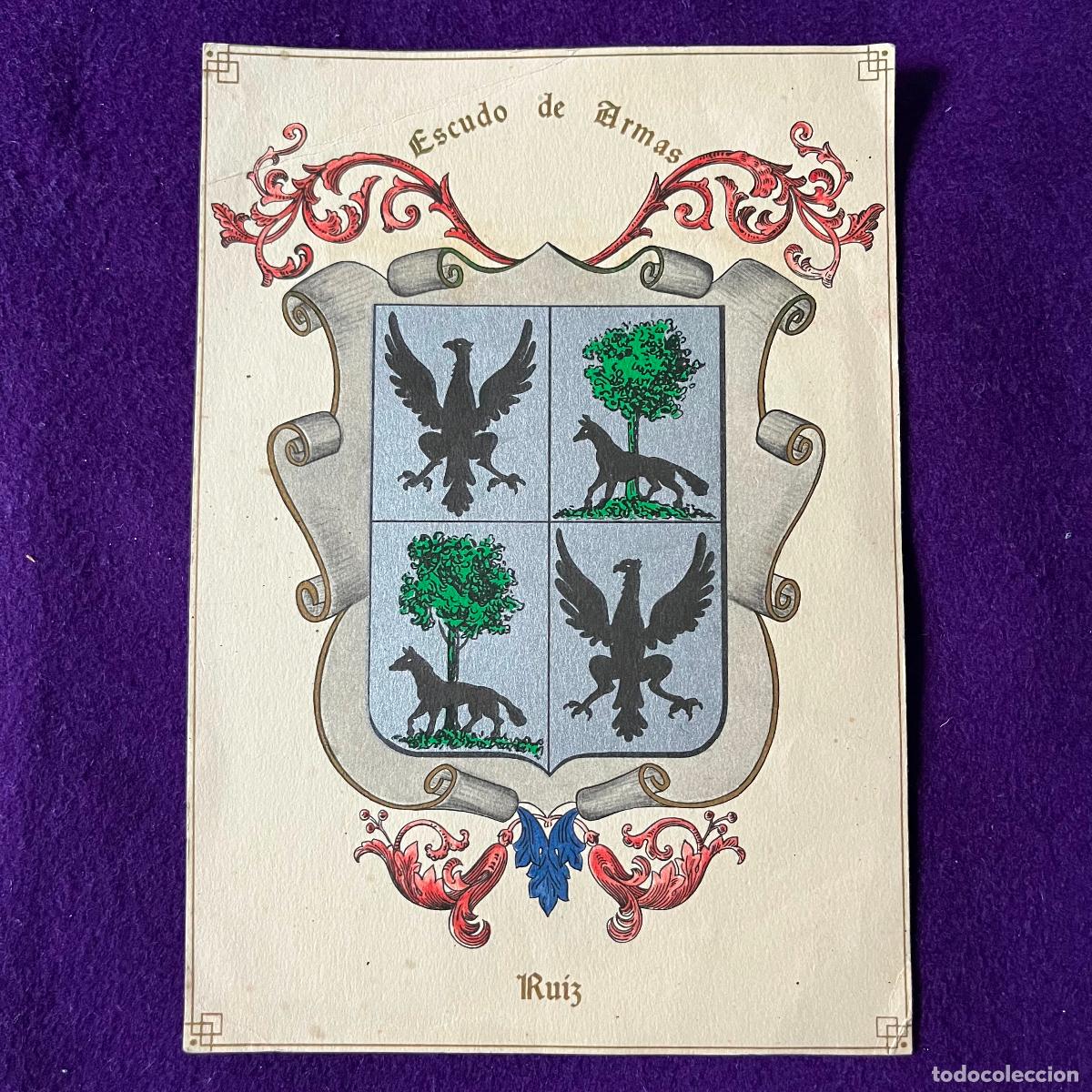Otros art&iacute;culos de coleccionismo en papel: GENEALOGICA APELLIDO RUIZ. ORIGINAL. 17x2CM.