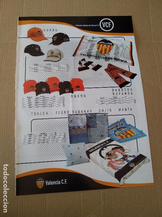 Otros Art&iacute;culos de Coleccionismo en Papel: HOJA REVISTA VALENCIA PRODUCTOS OFICIALES GORRA BANDERA BUFANDA TOALLA SABANAS MALETA MOCHILA