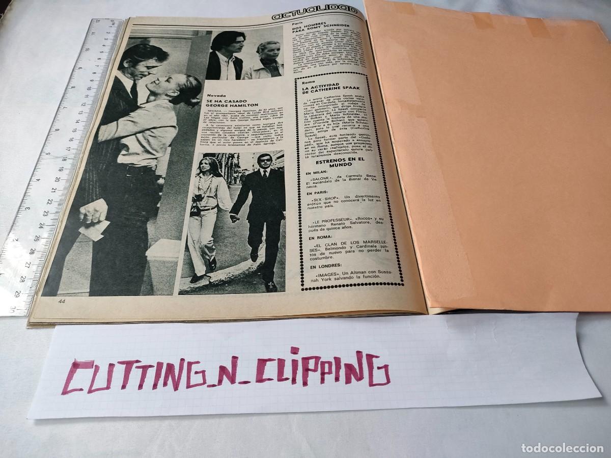 Otros Art&iacute;culos de Coleccionismo en Papel: Clipping [JANE BIRKIN, SEAN CONNERY, ROMY SCHNEIDER, GEORGE HAMILTON][19721011] Random