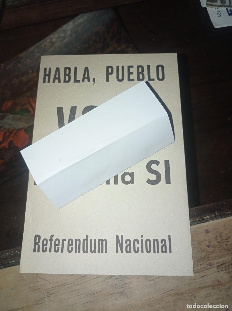 Otros art&iacute;culos de coleccionismo en papel: FLYER ORIGINAL TRANSICI&Oacute;N ESPA&Ntilde;OLA MA&Ntilde;ANA VOTA SI 15-DICIEMBRE- 1976 REF. UR MES 3 A