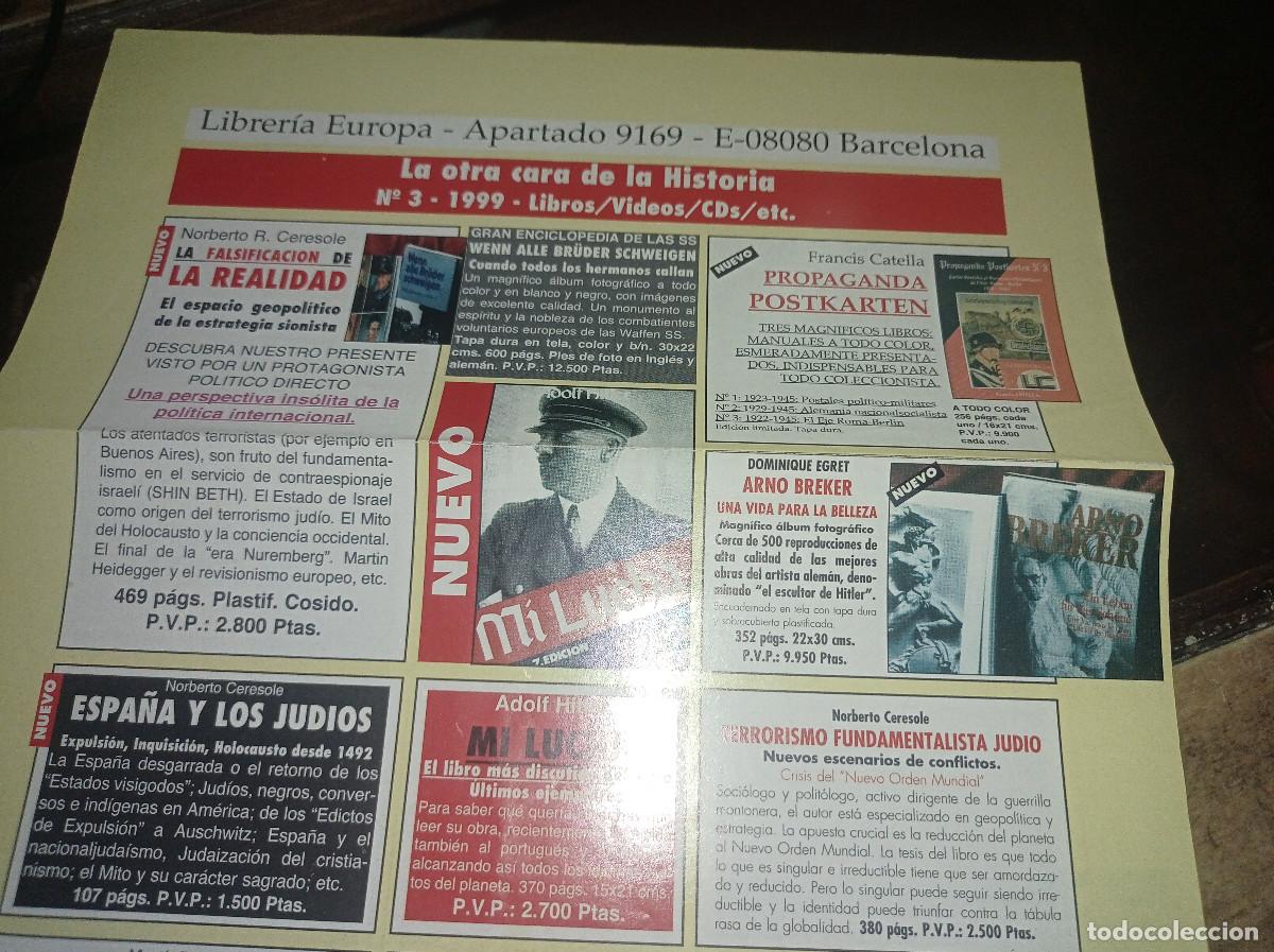 Otros art&iacute;culos de coleccionismo en papel: TR&Iacute;PTICO CAT&Aacute;LOGO LIBRER&Iacute;A EUROPA LA OTRA CARA DE LA HISTORIA N&ordm; 3. REF. UR MES 4