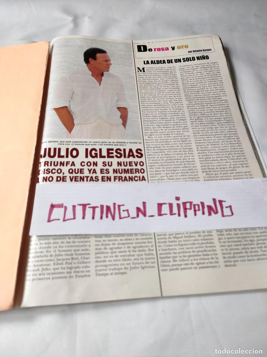 Otros art&iacute;culos de coleccionismo en papel: Clipping [JULIO IGLESIAS][20050408] Noticia