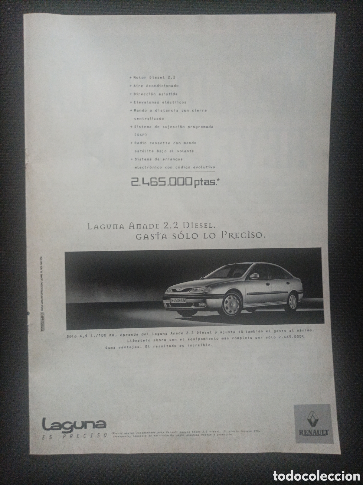Otros Art&iacute;culos de Coleccionismo en Papel: RECORTE PUBLICIDAD RENAULT LAGUNA A&Ntilde;OS 90