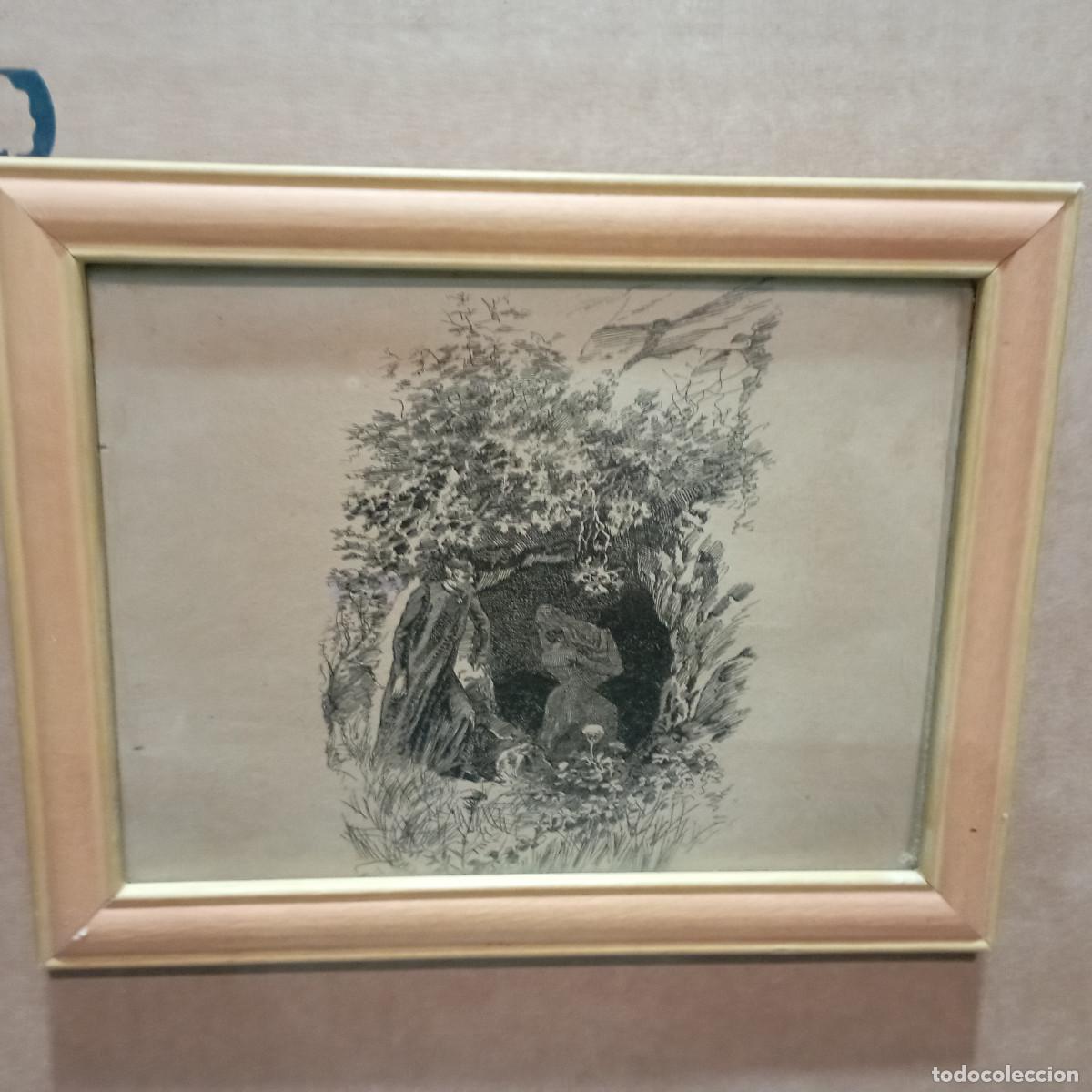 Otros art&iacute;culos de coleccionismo en papel: cuadro antiguo grabado - Foto 1