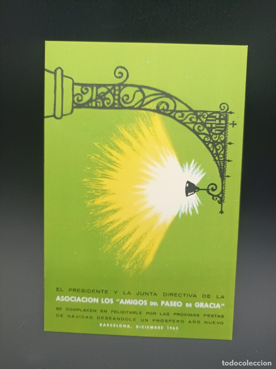 Sammelleidenschaft Andere Papierartikel: TARJETA FELICITACION ASOCIACION DE AMIGOS DEL PASEO DE GRACIA 1962