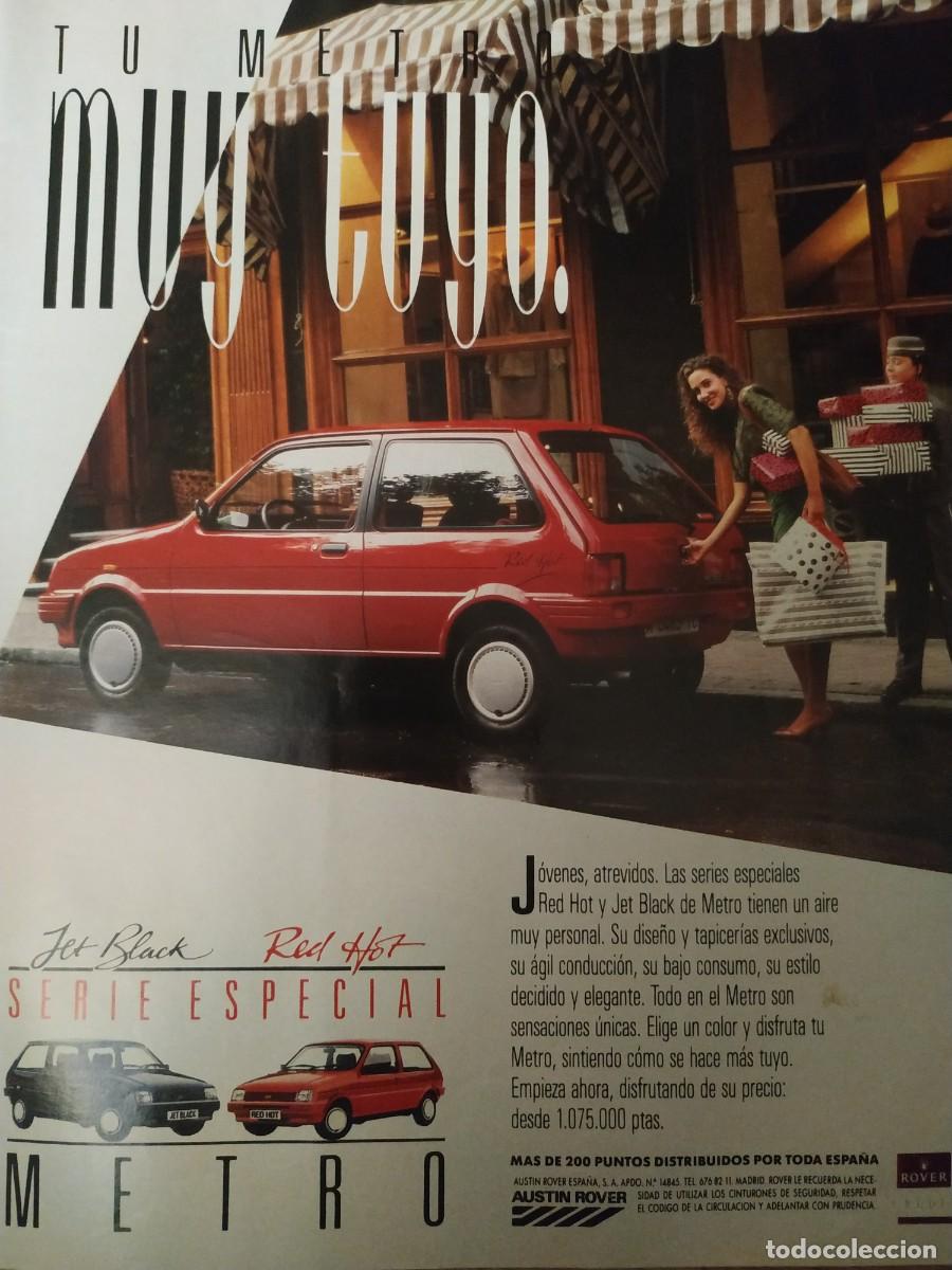 Otros art&iacute;culos de coleccionismo en papel: ANTIGUO ANUNCIO PUBLICITARIO COCHE MG ROVER METRO