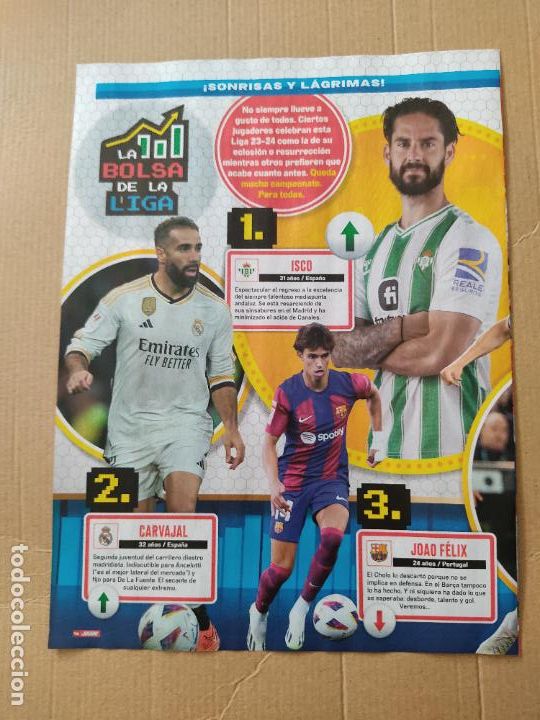 Otros Art&iacute;culos de Coleccionismo en Papel: HOJA REVISTA JUGON 23-24 REPORTAJE CARVAJAL JOAO FELIX ISCO UN 11 MADE IN LA MASIA BARCELONA BAR&Ccedil;A