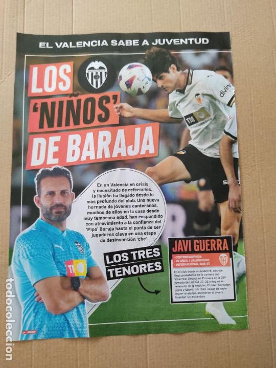Otros art&iacute;culos de coleccionismo en papel: HOJA REVISTA JUGON 23-24 LOS NI&Ntilde;OS DE BARAJA JAVI GUERRA BELLINGHAM GRIEZMANN PEDRI PEPELU OYARZABAL