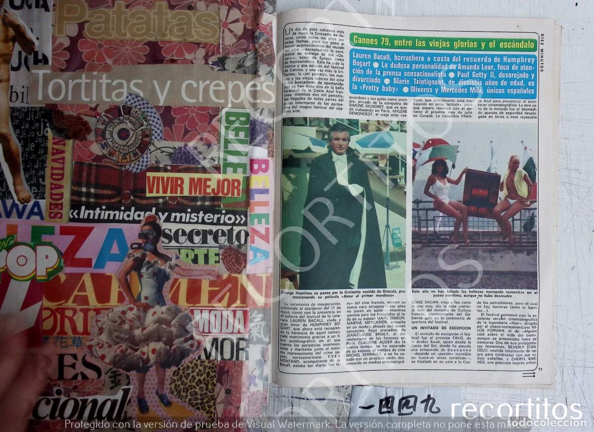Outros artigos de papel: AMANDA LEAR YVES MONTAND GEORGE HAMILTON KIRK DOUGLAS MYLENE DEMONGEOT CANNES