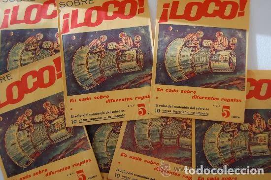Otros art&iacute;culos de coleccionismo en papel: 7 Sobres sorpresa sin abrir. SOBRE LOCO