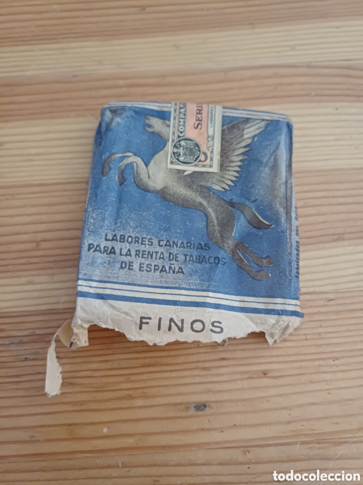 Otros Art&iacute;culos de Coleccionismo en Papel: Antiguo paquete tabaco vacio Labores Canarias para la Renta de Tabaco de Espa&ntilde;a Finos