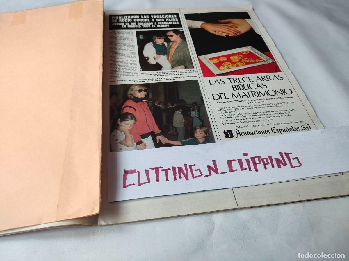 Otros Art&iacute;culos de Coleccionismo en Papel: Clipping [JUNIOR, ROCIO DURCAL][RH19771709] Reportaje