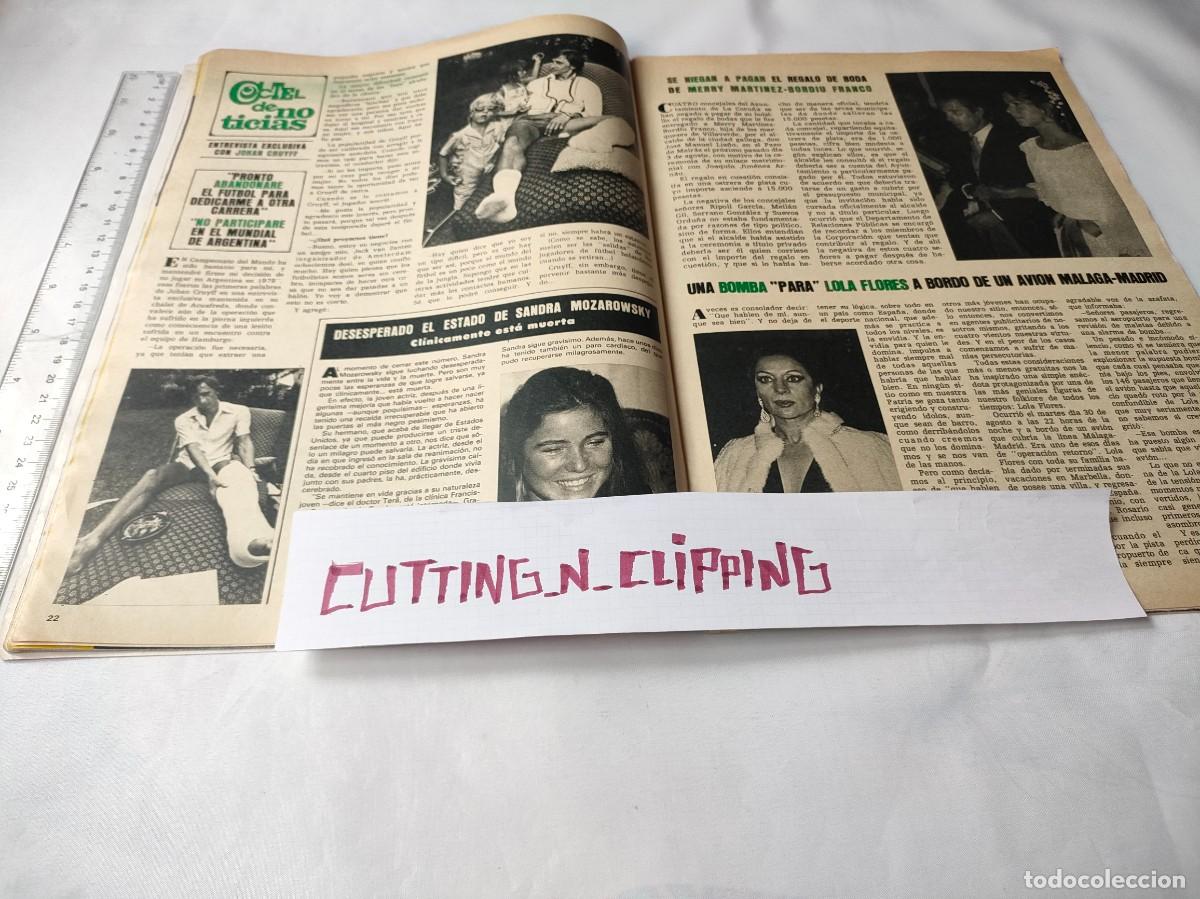 Otros art&iacute;culos de coleccionismo en papel: Clipping [CRUYFF, LOLA FLORES, SANDRA MOZAROWSKY][RH19771709] Reportaje