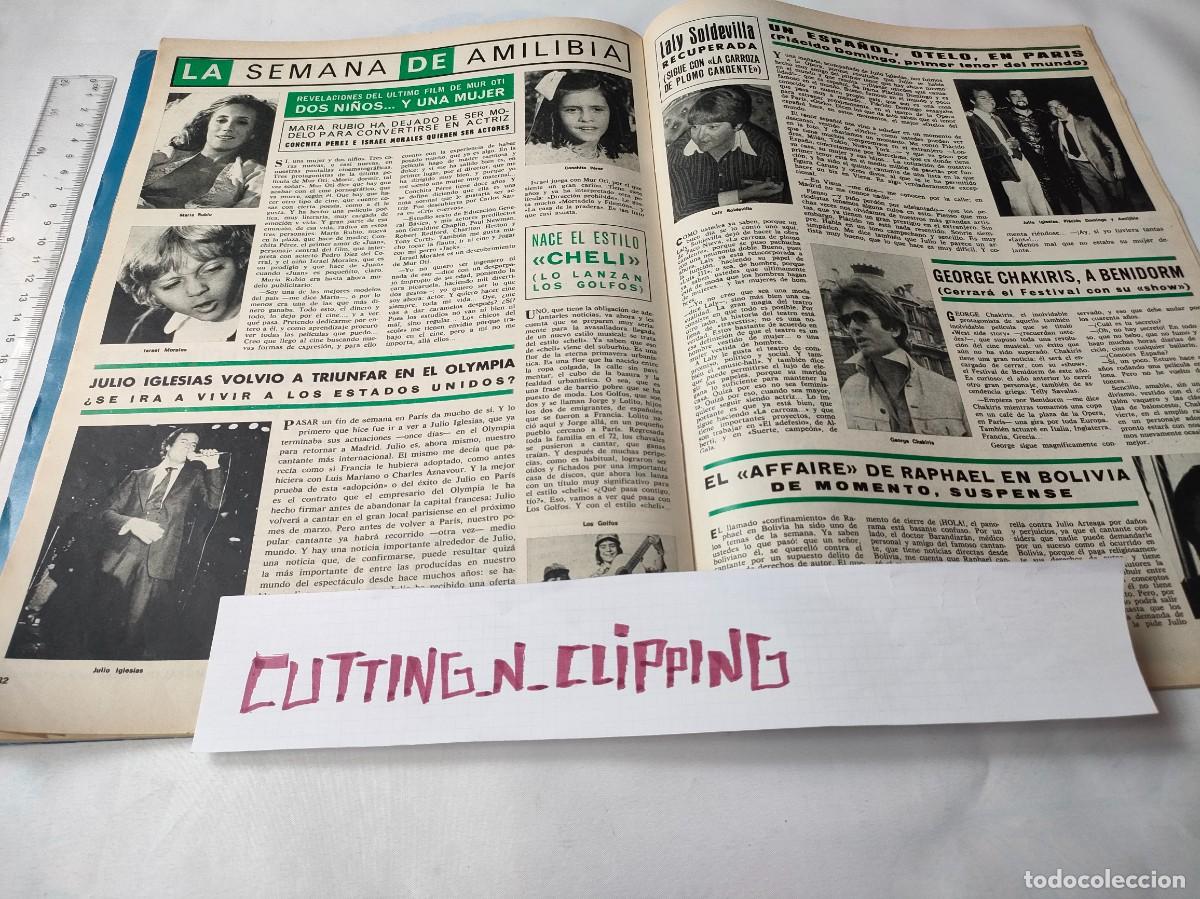 Otros Art&iacute;culos de Coleccionismo en Papel: Clipping [JULIO IGLESIAS, MARIA RUBIO, GEORGE CHAKIRIS, LALY SODEVILLA][RH19760307] Reportaje