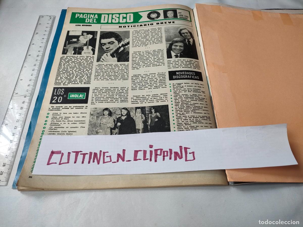 Otros Art&iacute;culos de Coleccionismo en Papel: Clipping [FESIVAL DE BENIDORM, ABBA, ALBERTO CORTEZ][RH19760307] Reportaje