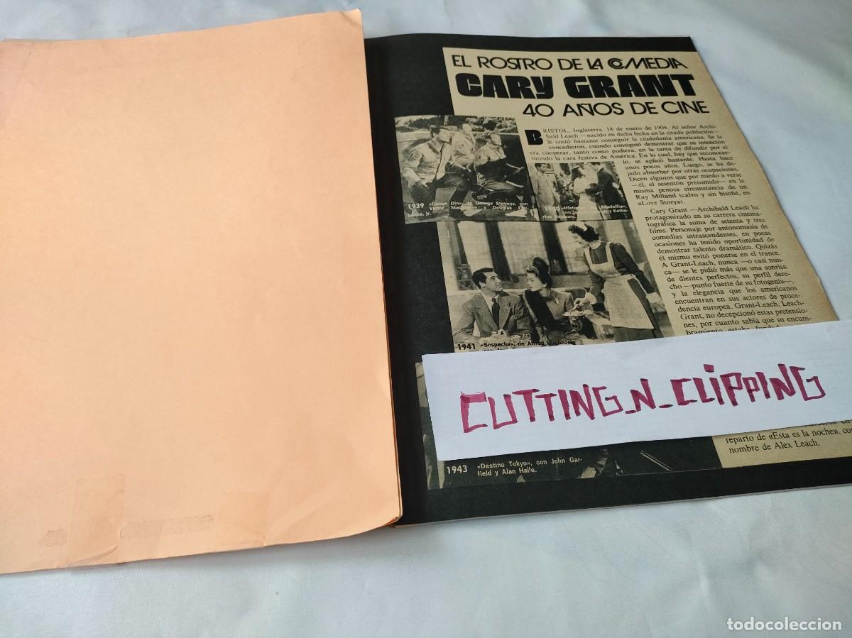 Otros art&iacute;culos de coleccionismo en papel: Clipping [CARY GRANT][FT19712105] Reportaje
