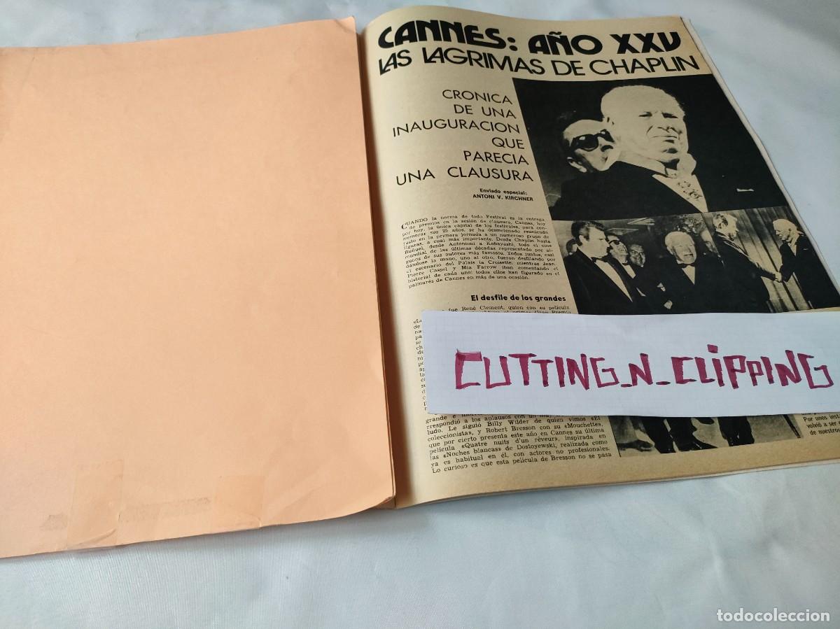 Otros Art&iacute;culos de Coleccionismo en Papel: Clipping [FESTIVAL CANNES, CHAPLIN][FT19712105] Reportaje