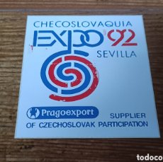 Altri oggetti di carta: PEGATINA EXPO'92 SEVILLA -CHECOSLOVAQUIA-