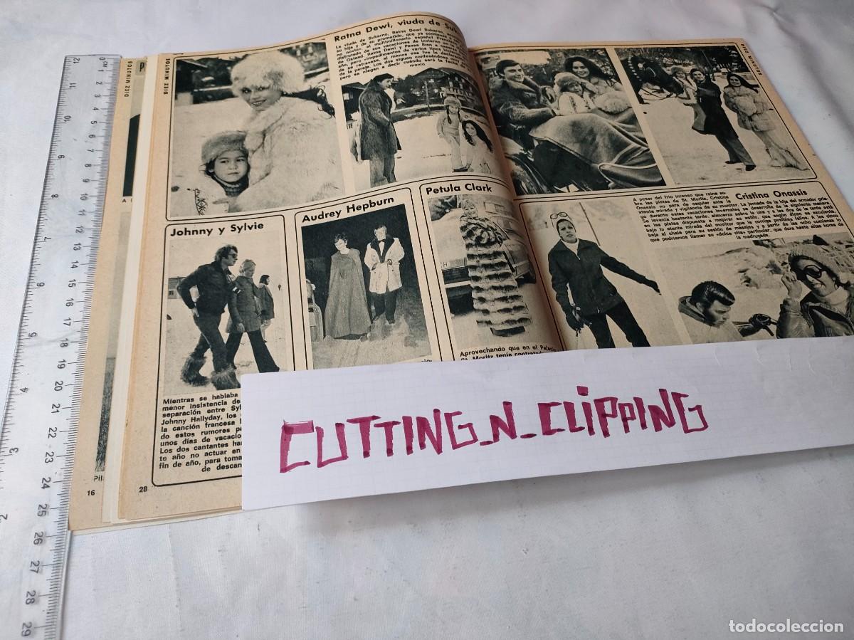 Otros Art&iacute;culos de Coleccionismo en Papel: Clipping [RATNA DEWI, PETULA CLARK, JOHNNY HALLIDAY, AUDREY HEPBURN][DM19732001] Reportaje