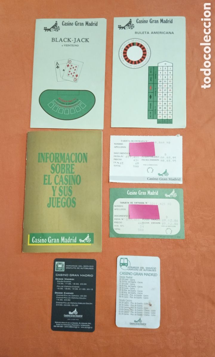 Paper Collecting Others: CASINO GRAN MADRID - INFORMACI&Oacute;N, TARJETAS DE ENTRADA Y MAS