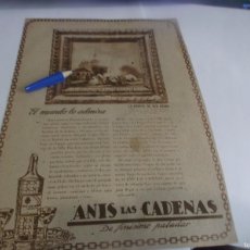 Otros Artículos de Coleccionismo en Papel: RECORTE PUBLI.1953-ANÍS LAS CADENAS(CUADRO LA ERMITA DE SAN ISIDRO)/LAVADORA ELÉCTRICA TUMBAITO
