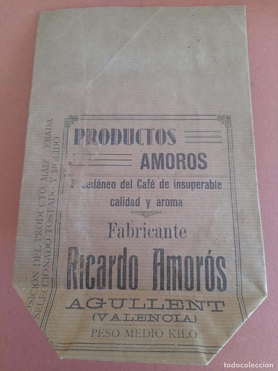Otros Art&iacute;culos de Coleccionismo en Papel: bolsa de papel, productos amoros, cafe, fabricante, ricardo amoros, agullent , valencia 14x18cm apro