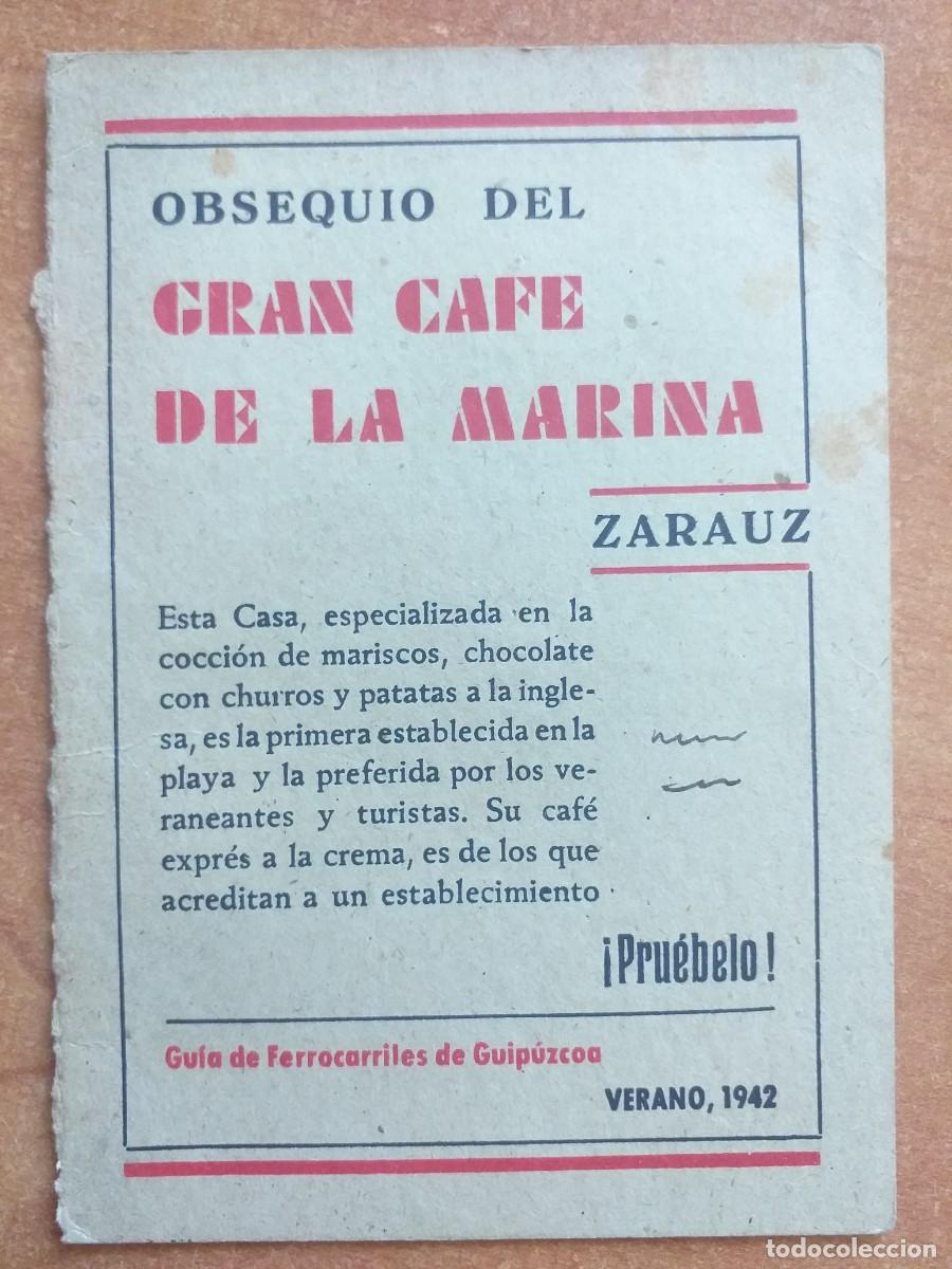 Otros art&iacute;culos de coleccionismo en papel: 1942 - PUBLICIDAD DEL GRANCAF&Eacute; DE LA MARINA - ZARAUZ