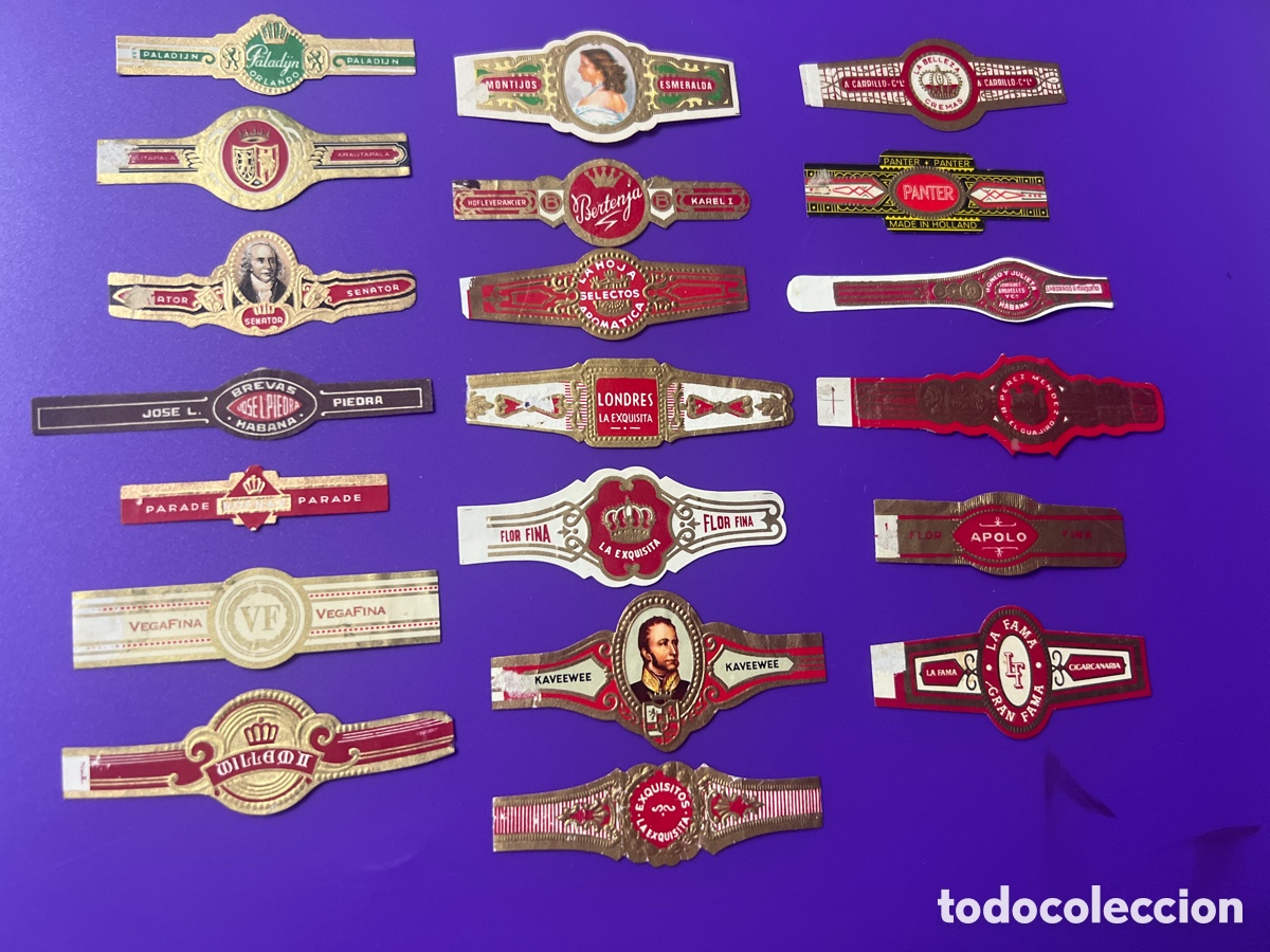 Sammelleidenschaft Andere Papierartikel: L173. LOTE DE 20 VITOLAS - CIGAR BANDS