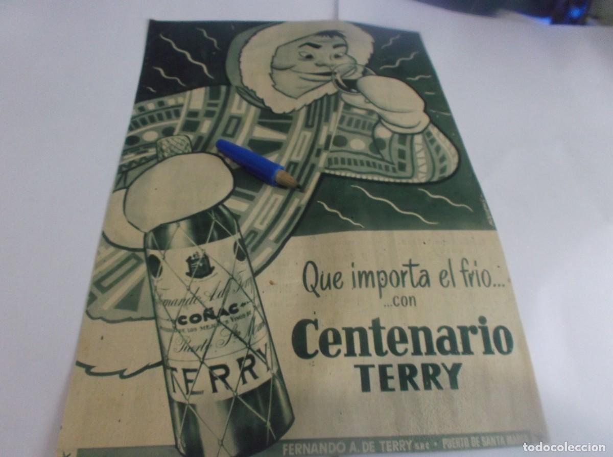 Otros Art&iacute;culos de Coleccionismo en Papel: RECORTE PUBLI.A&Ntilde;O 1953.-BRANDY-CO&Ntilde;AC-CENTENARIO TERRY (DIBUJO NOGUERAS,ESQUIMAL)PUERTO D SANTA MAR&Iacute;A