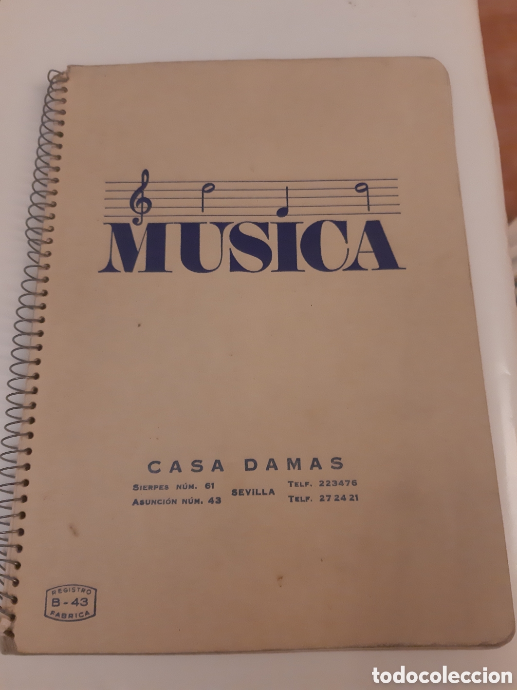 Otros art&iacute;culos de coleccionismo en papel: CUADERNO CASA DAMAS MUSICA SOLFEO