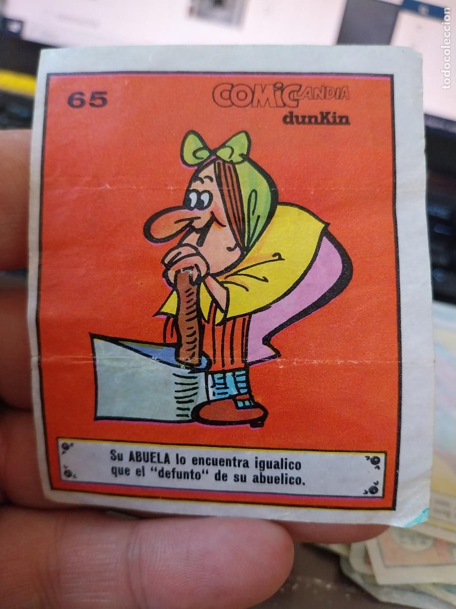 Collectionnisme Papier divers: DUNKIN ABUELA 65 COMIC LANDIA COMICLANDIA CROMO ORIGINAL CHICLE PROMOCIONAL