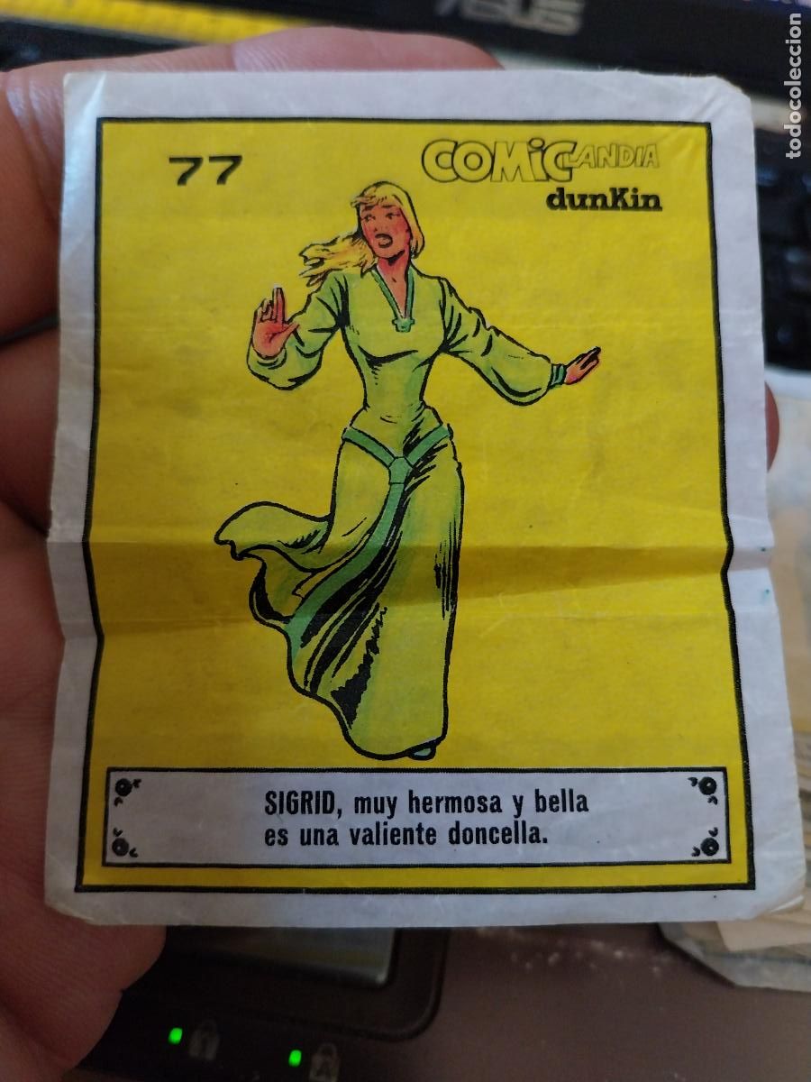Otros art&iacute;culos de coleccionismo en papel: DUNKIN SIGRID 77 COMIC COMICLANDIA CROMO ORIGINAL CHICLE PROMOCIONAL