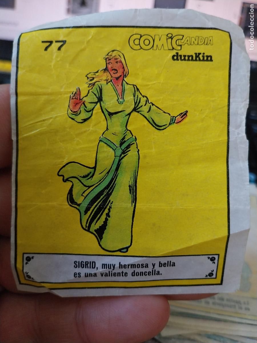Otros art&iacute;culos de coleccionismo en papel: DUNKIN SIGRID 77 * COMIC COMICLANDIA CROMO ORIGINAL CHICLE PROMOCIONAL