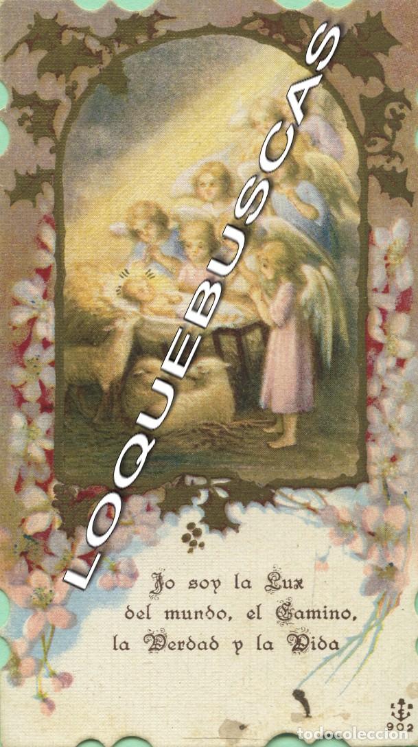 Otros art&iacute;culos de coleccionismo en papel: Estampa a&ntilde;os 40 siglo pasado. Nacimiento del Ni&ntilde;o Jes&uacute;s. Troquelada
