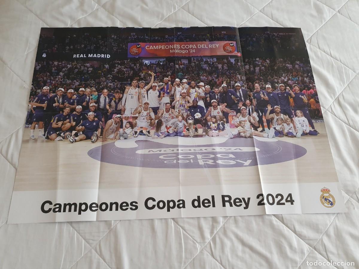 Collectionnisme Papier divers: Lote 2235. Poster del Real Madrid de baloncesto, Campe&oacute;n de la Copa del Rey 2024. 83 X 59 cm