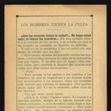 Otros Artículos de Coleccionismo en Papel: LOS HOMBRES TIENEN LA CULPA - RAYOS DE SOL 234 - 1928