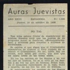 Otros Artículos de Coleccionismo en Papel: AURAS JUVENISTAS Nº 1346 - ZARAGOZA 16 DE OCTUBRE DE 1958 - NO TAL