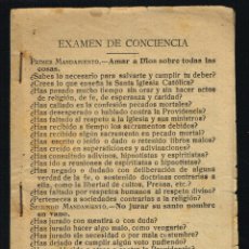 Otros Artículos de Coleccionismo en Papel: EXAMEN DE CONCIENCIA
