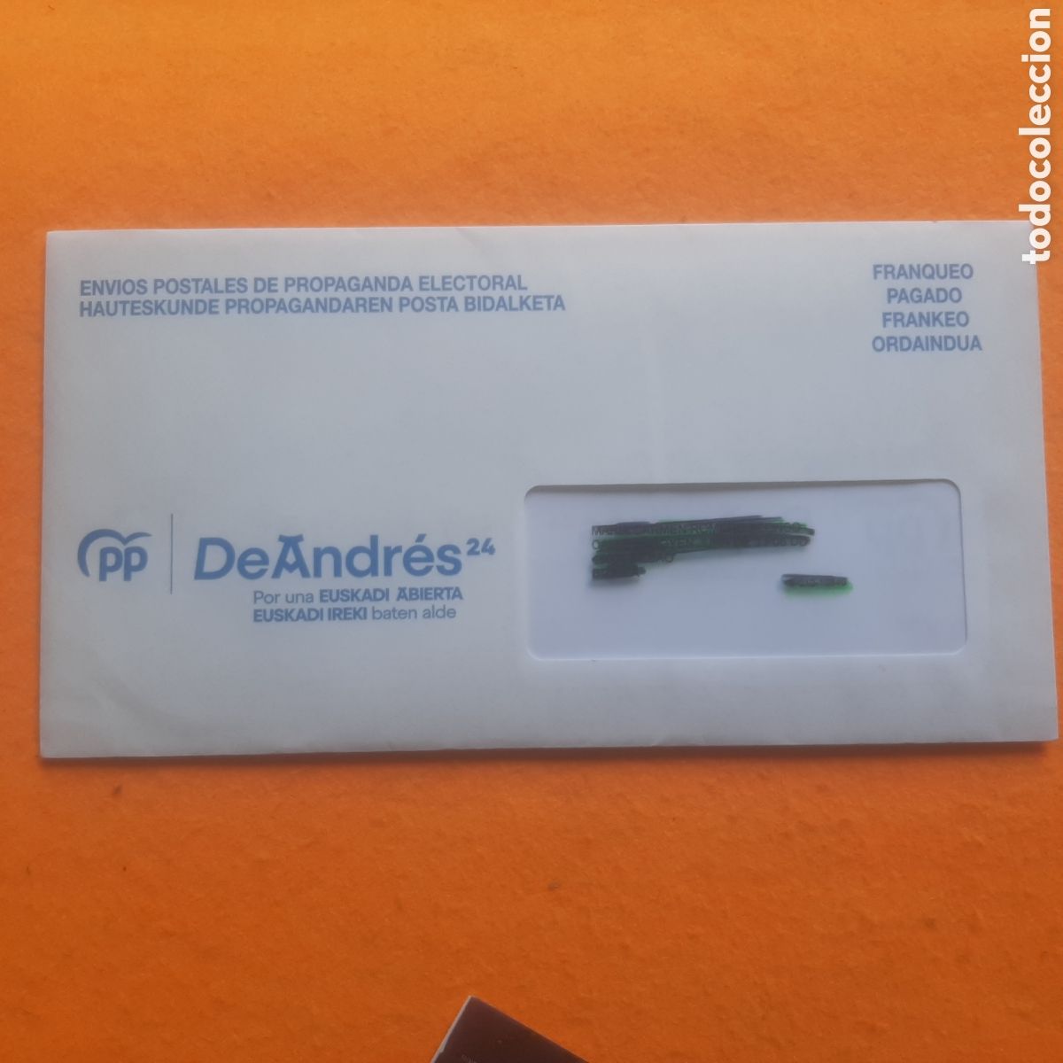 Otros Art&iacute;culos de Coleccionismo en Papel: PARTIDO POPULAR . Elecciones vascas 2024 . Propaganda electoral . EUSKADI