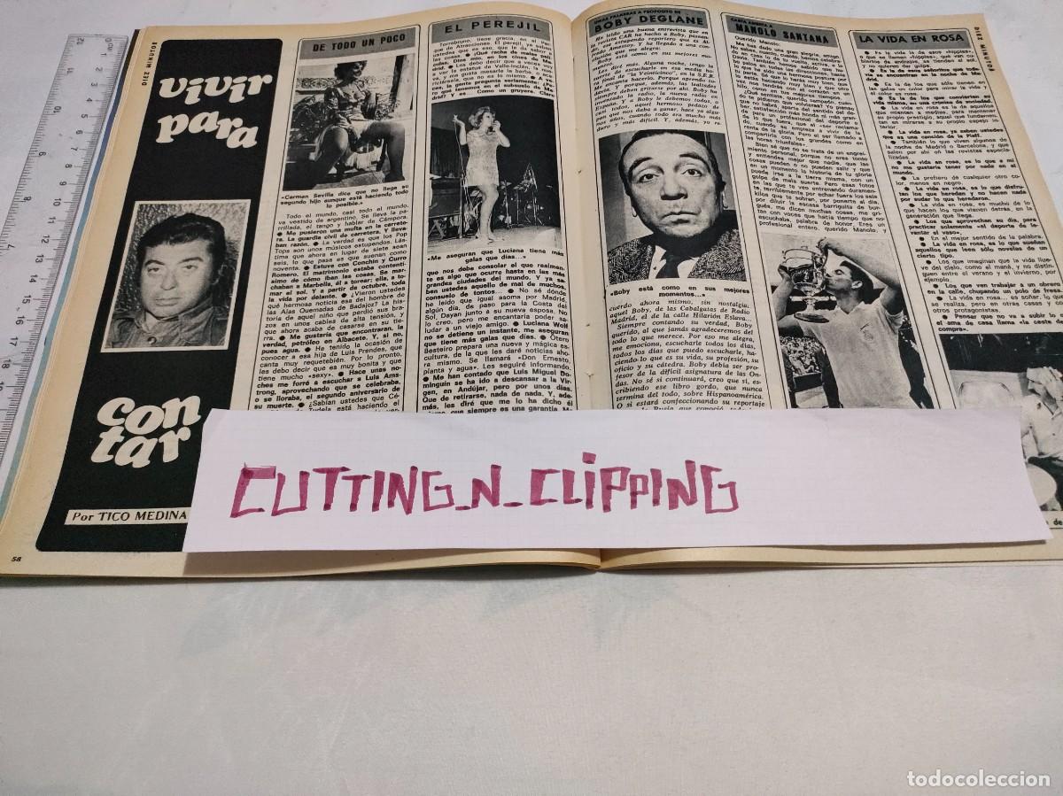 Otros Art&iacute;culos de Coleccionismo en Papel: Clipping [CARMEN SEVILLA, BOBY DEGLANE, MANOLO SANTANA][DM732107] Reportaje