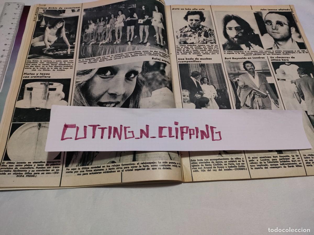 Otros Art&iacute;culos de Coleccionismo en Papel: Clipping [MISS CONCHA DOLORES, JANE BIRKIN, JOHN LENNON, BURT REYNOLDS][DM730408] Reportaje