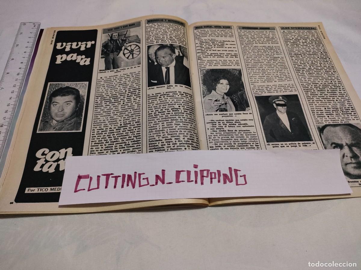 Otros Art&iacute;culos de Coleccionismo en Papel: Clipping [ROCIO DURCAL, ARIAS NAVARRO][DM730408] Reportaje