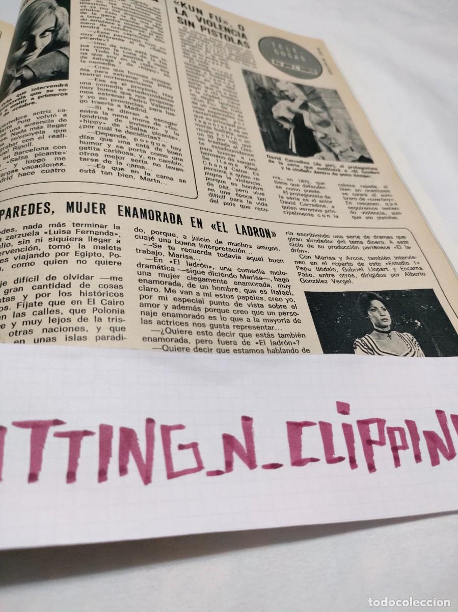 Otros Art&iacute;culos de Coleccionismo en Papel: Clipping [CARRADINE KUNG FU, MARTA PUIG, MARISA PAREDES][DM732209] Reportaje