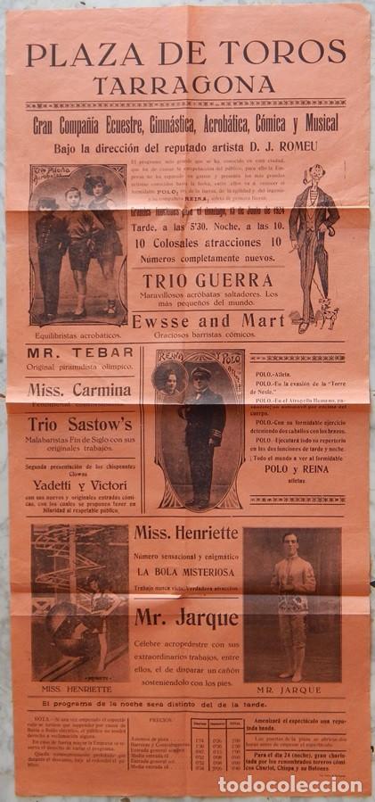 Otros art&iacute;culos de coleccionismo en papel: Plaza de Toros de Tarragona - Domingo, 16 de noviembre de 1924