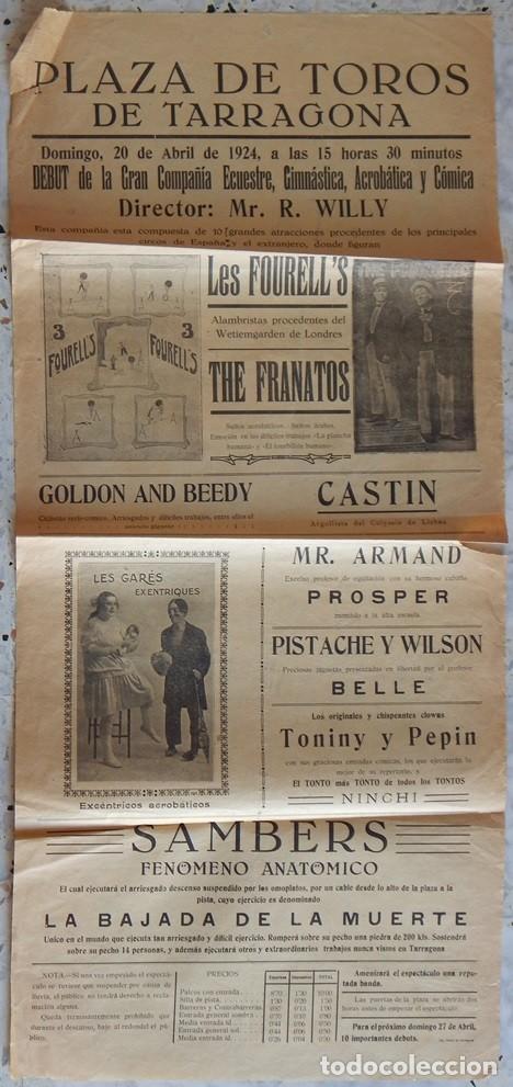 Otros art&iacute;culos de coleccionismo en papel: Plaza de Toros de Tarragona - Domingo, 23 de noviembre de 1924