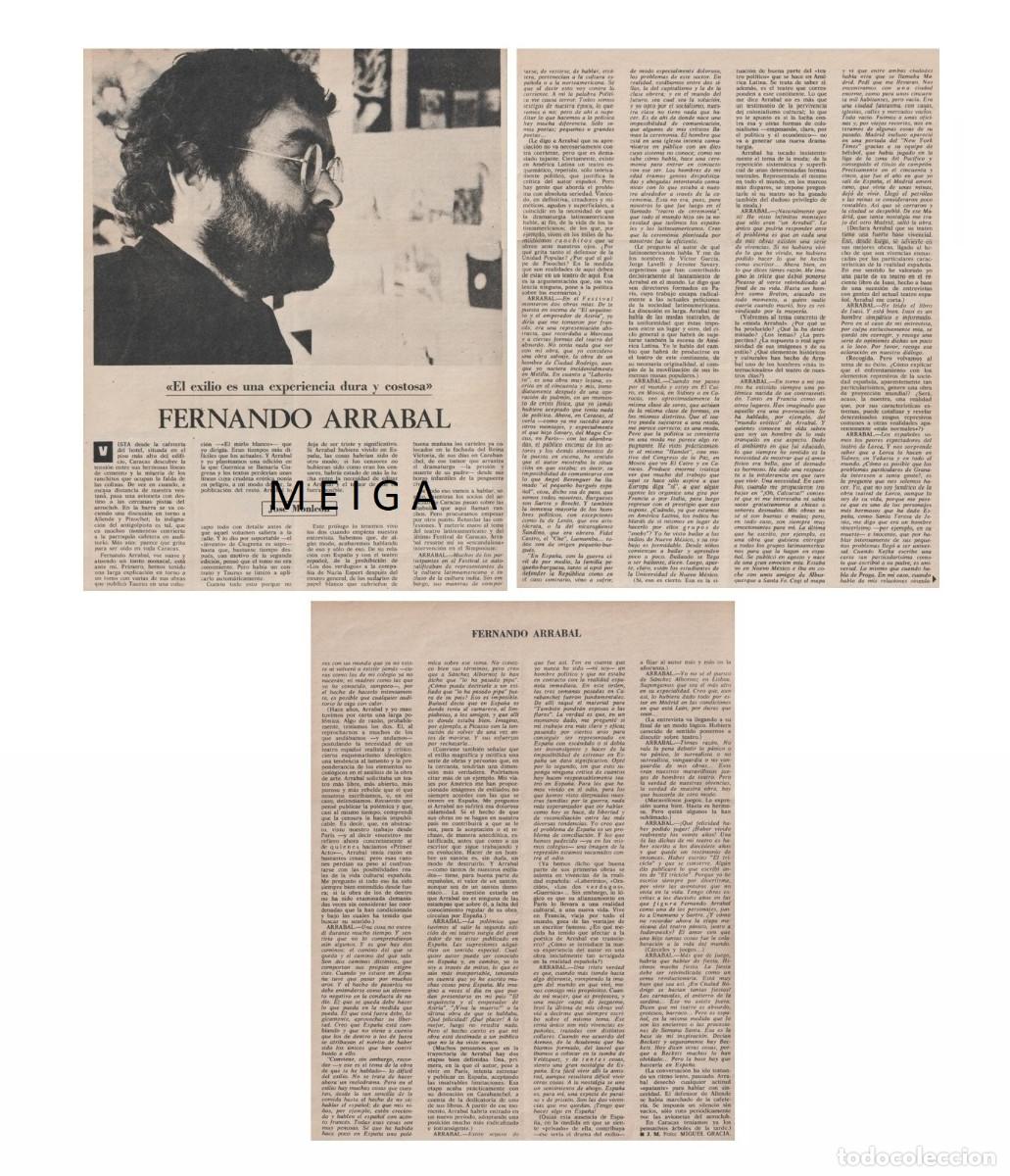 Sammelleidenschaft Andere Papierartikel: �Q262 - FERNANDO ARRABAL. EL EXILIO. CINE ESPA&Ntilde;OL. CINEASTA. ESCRITOR. A&Ntilde;O 1974.