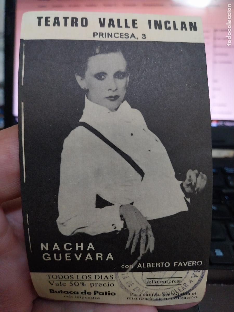 Otros Art&iacute;culos de Coleccionismo en Papel: NACHA GUEVARA TEATRO VALLE INCL&Aacute;N VALE DESCUENTO ENTRADA A&Ntilde;OS 70