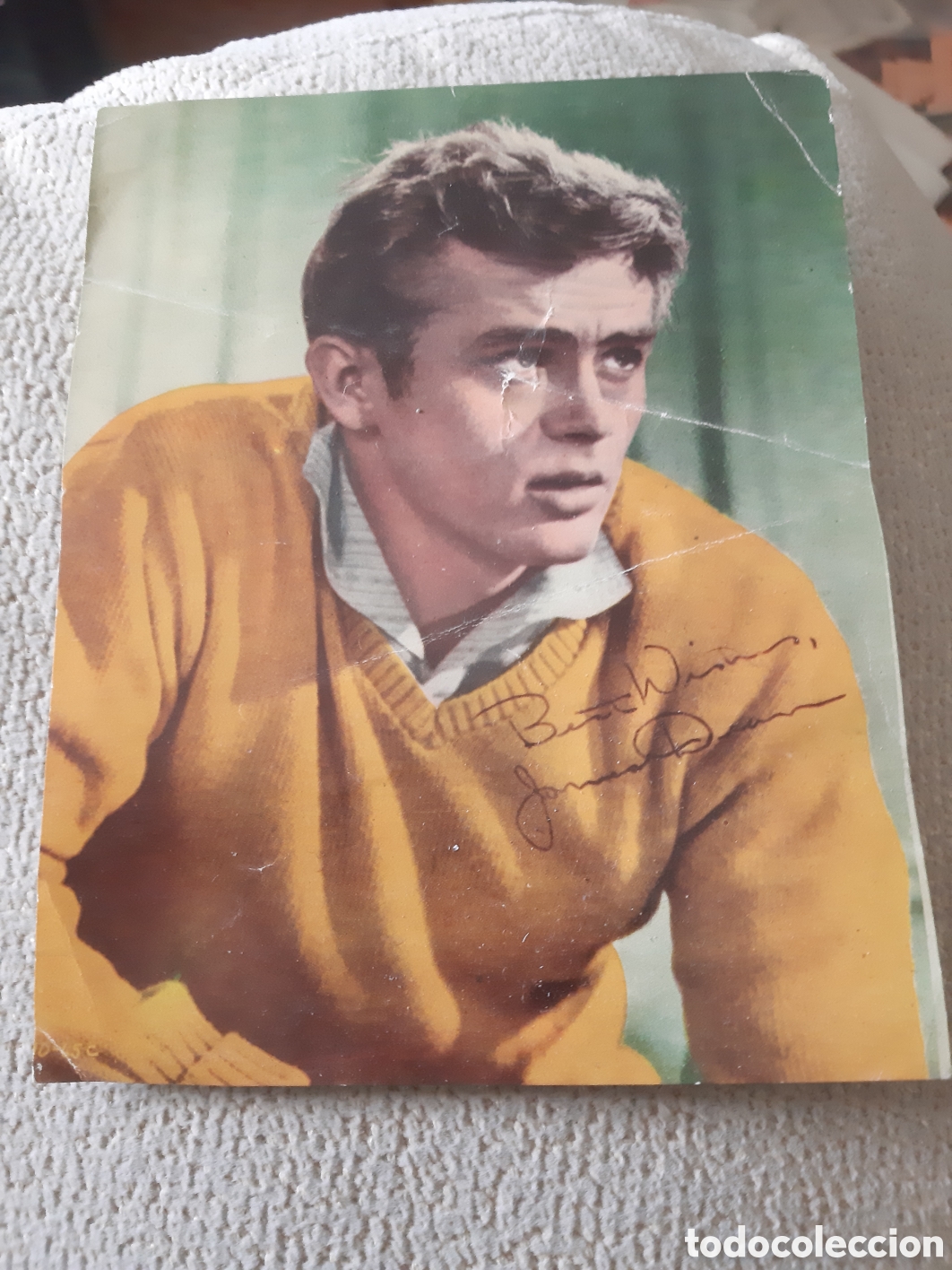 Otros Art&iacute;culos de Coleccionismo en Papel: foto del actor norteamericano james dean firma impresa